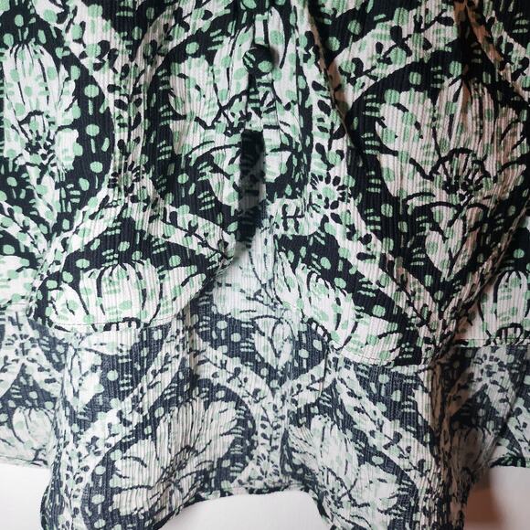 White House‎ Black Mkt Gauze Printed Hi Lo Blouse Top Size Med - Picture 3 of 9